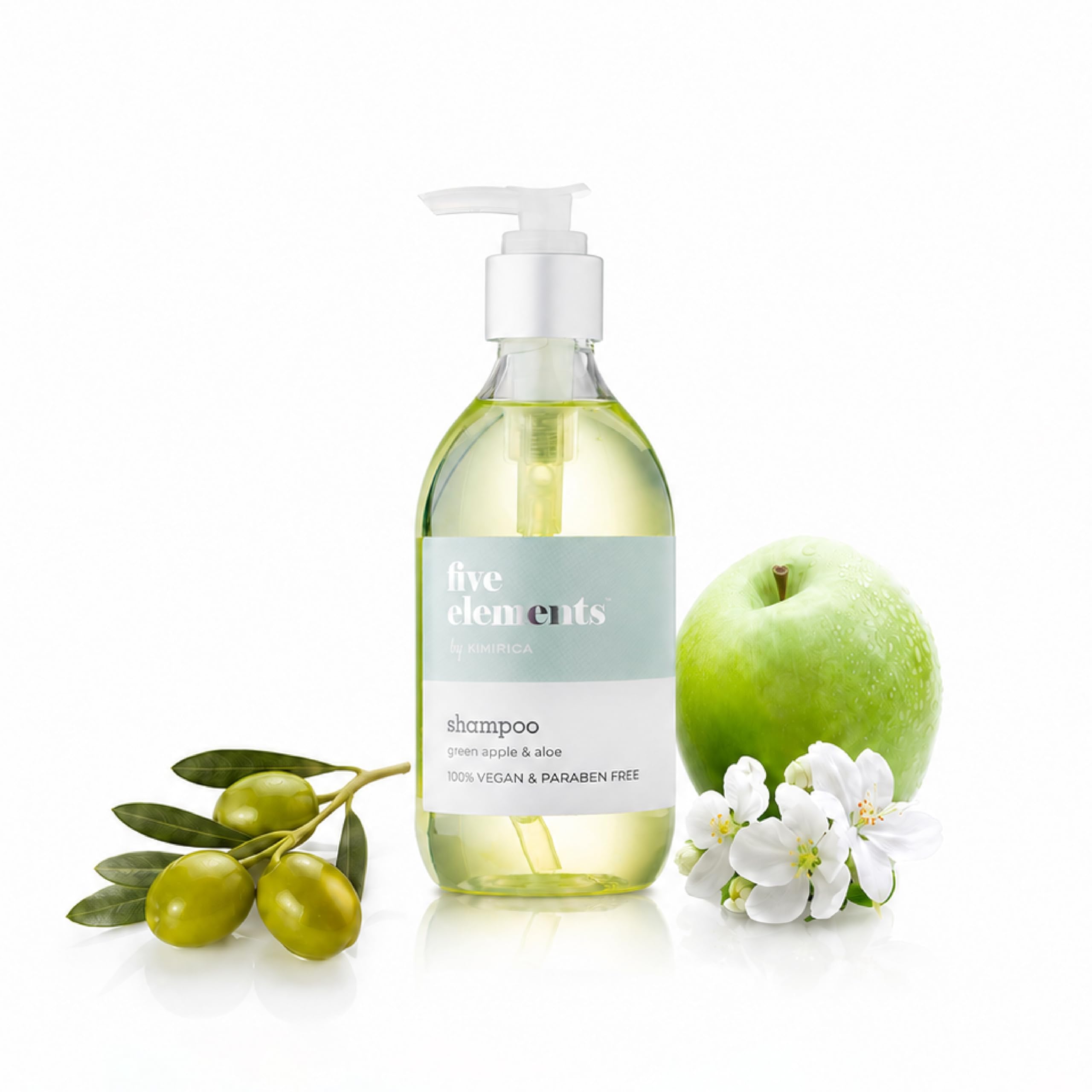 Kimirica Five Elements Green Apple & Aloe Shampoo made with Naturally Derived Extracts for Soft, Smooth, & All Hair Types, 100% Vegan, Paraben and SLS Free, 300ml-image-32