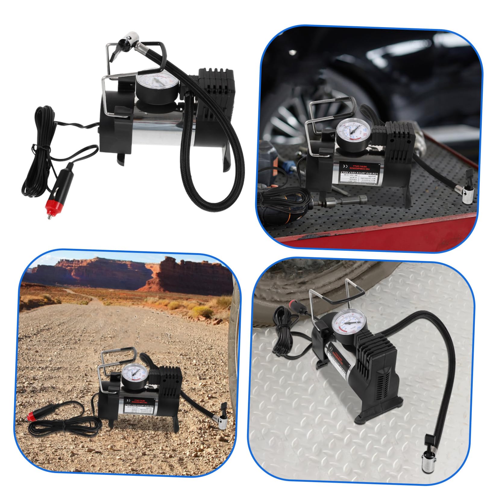 Hemobllo de Automatique Psi à Air Électrique Portable pour Vélo et Gonfleur Rapide pour Urgences et Utilisation