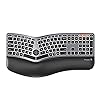 ProtoArc Backlit Wireless Ergonomic Keyboard, EK01 Plus Full Size Ergo Keyboard with Wrist Rest, Split Design, USB-C Charging, Bluetooth and USB, Natural Typing Compatible with Windows/Mac/Android