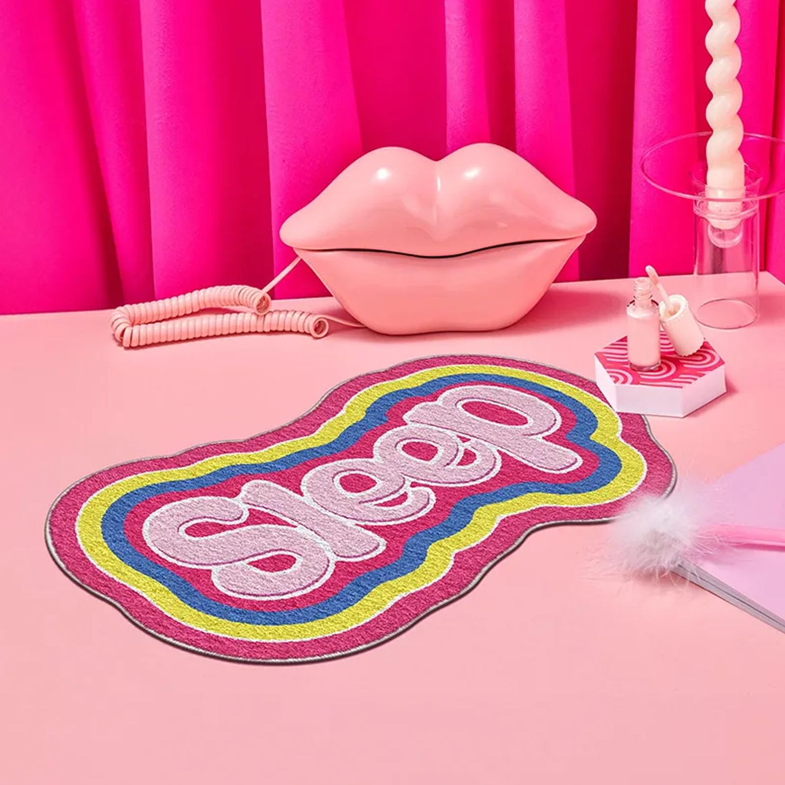Tapis de bain arc-en-ciel pour une décoration de salle de bain joyeuse