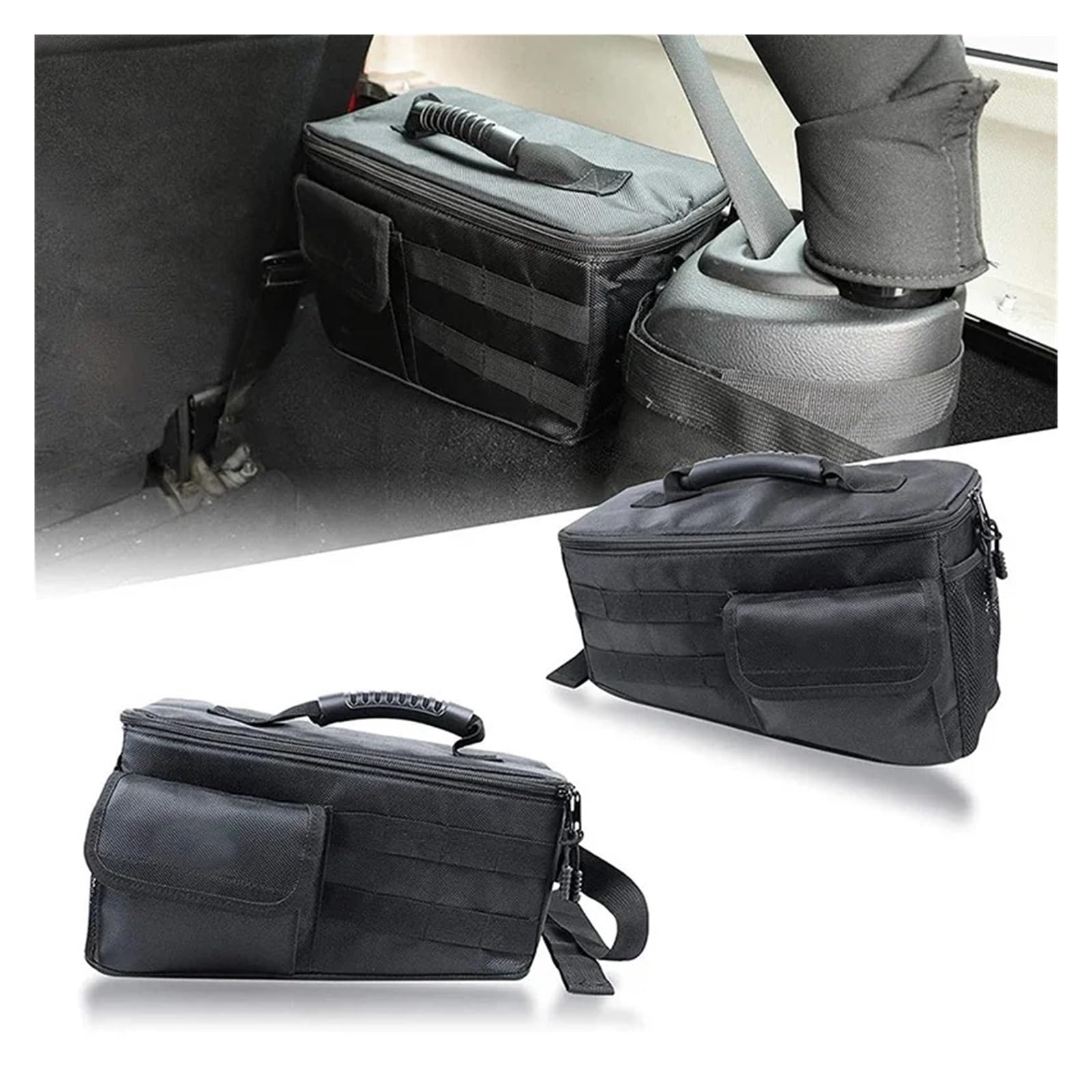Étagère Arrière Sac De Rangement Latéral pour Coffre Voiture pour Jeep pour Wrangler JK 2007-2012 2013 2014 2015 2016 2017 Accessoires Voiture Rangement Voiture Housse(A Set)