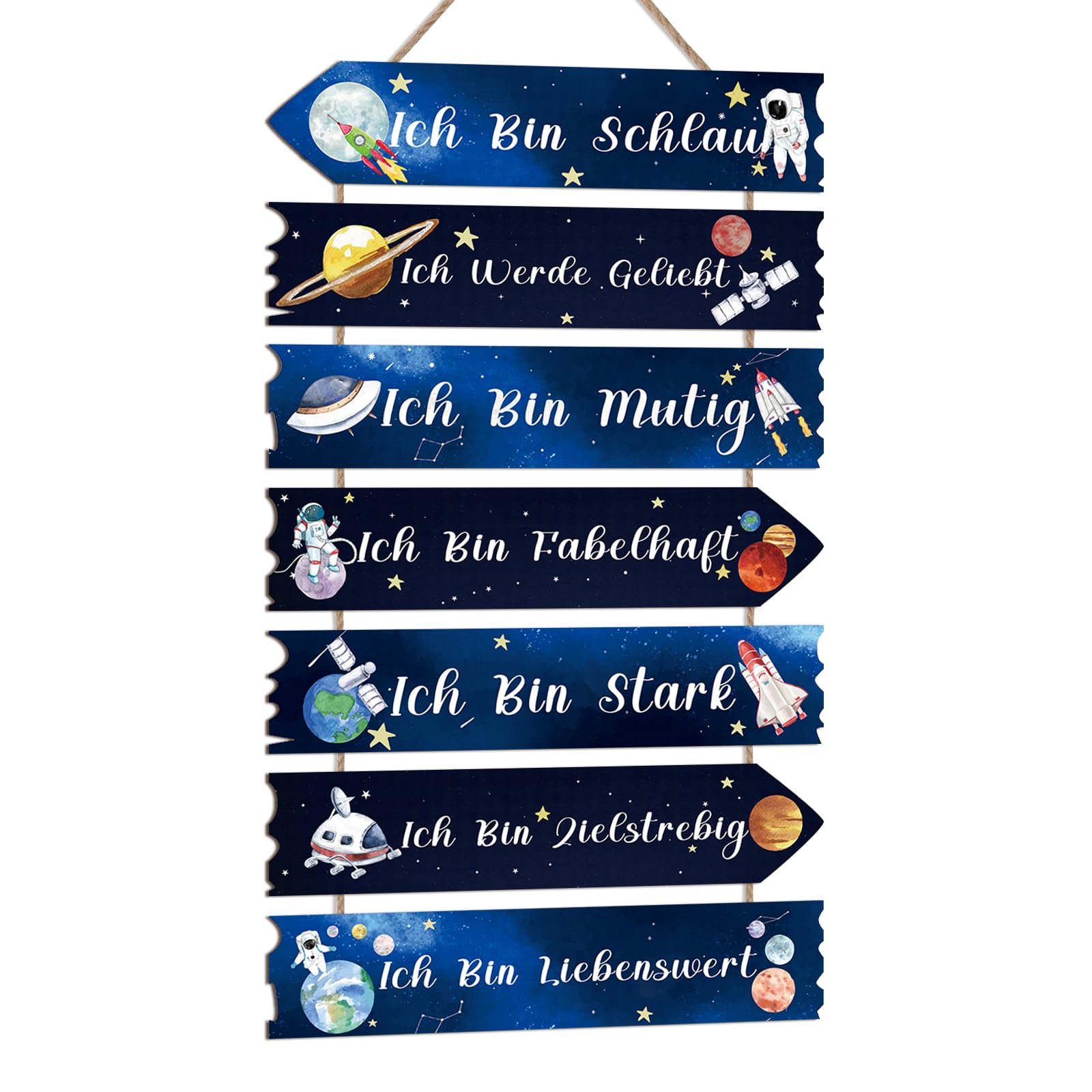 KAIRNE Einhorn Wanddeko für Kindzimmer Mädchen,Schild Einhorn Wandkunst,Regenbogen Holzschild mit Spruch,Inspirierende Zitate Wandbild,Tiere Wandschild für Babyzimmer Schlafzimmer Geschenk Tür Deko
