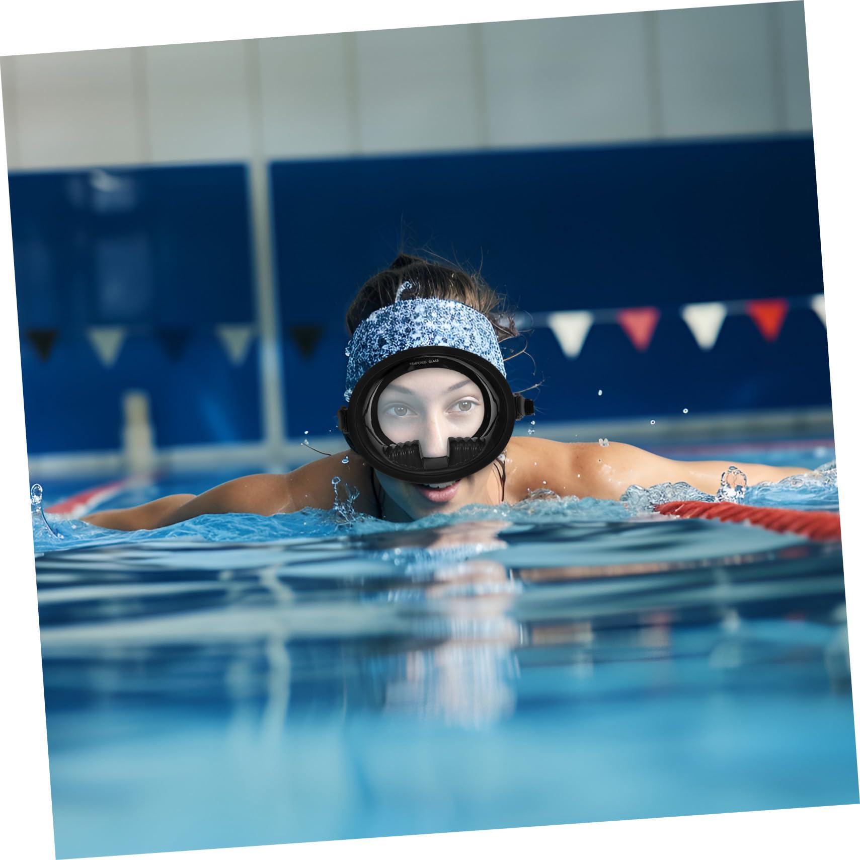 Maschera da Immersione Panoramica Anti-fog in Silicone 1 Pz | Lente in Vetro Temperato, Nero, per Nuoto e Snorkeling, Chiusura a Tenuta Contro le Infiltrazioni