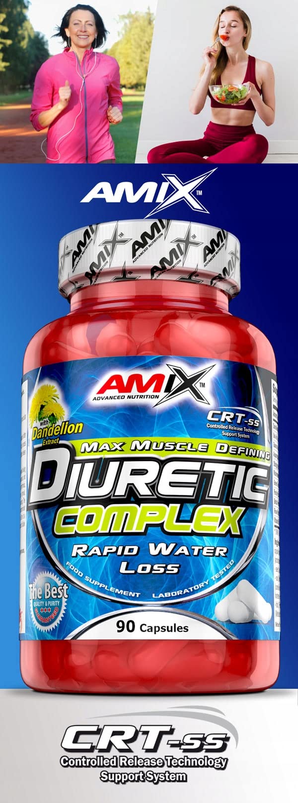 AMIX Diuretic Complex – 90 Kapseln + Pillendose