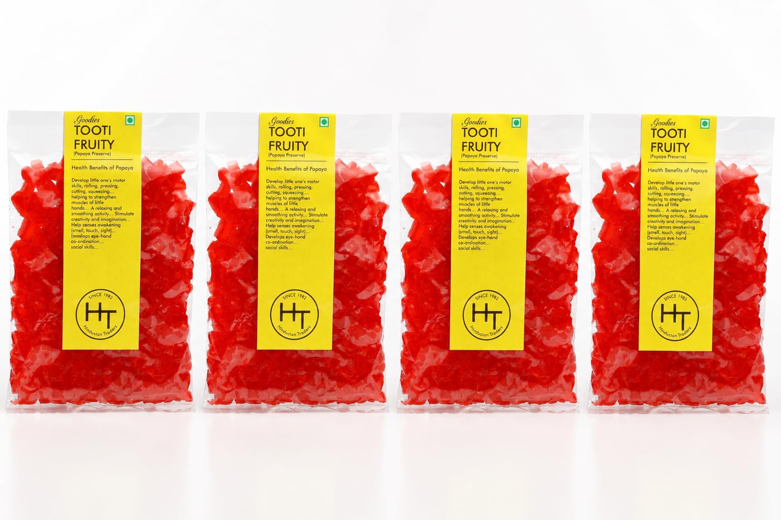HT Goodies Tutti Frutti 100gm (Pack of 4) | Premium Sweetened Papaya Cubes | Colourful Baking & Dessert Topping-image-14