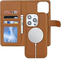 Vista 197 de Havaya Funda para iPhone 13 Pro Max y iPhone 12 Pro Max, cartera compatible con magsaf 2 en 1, desmontable magnética con tarjetero y ranura trasera