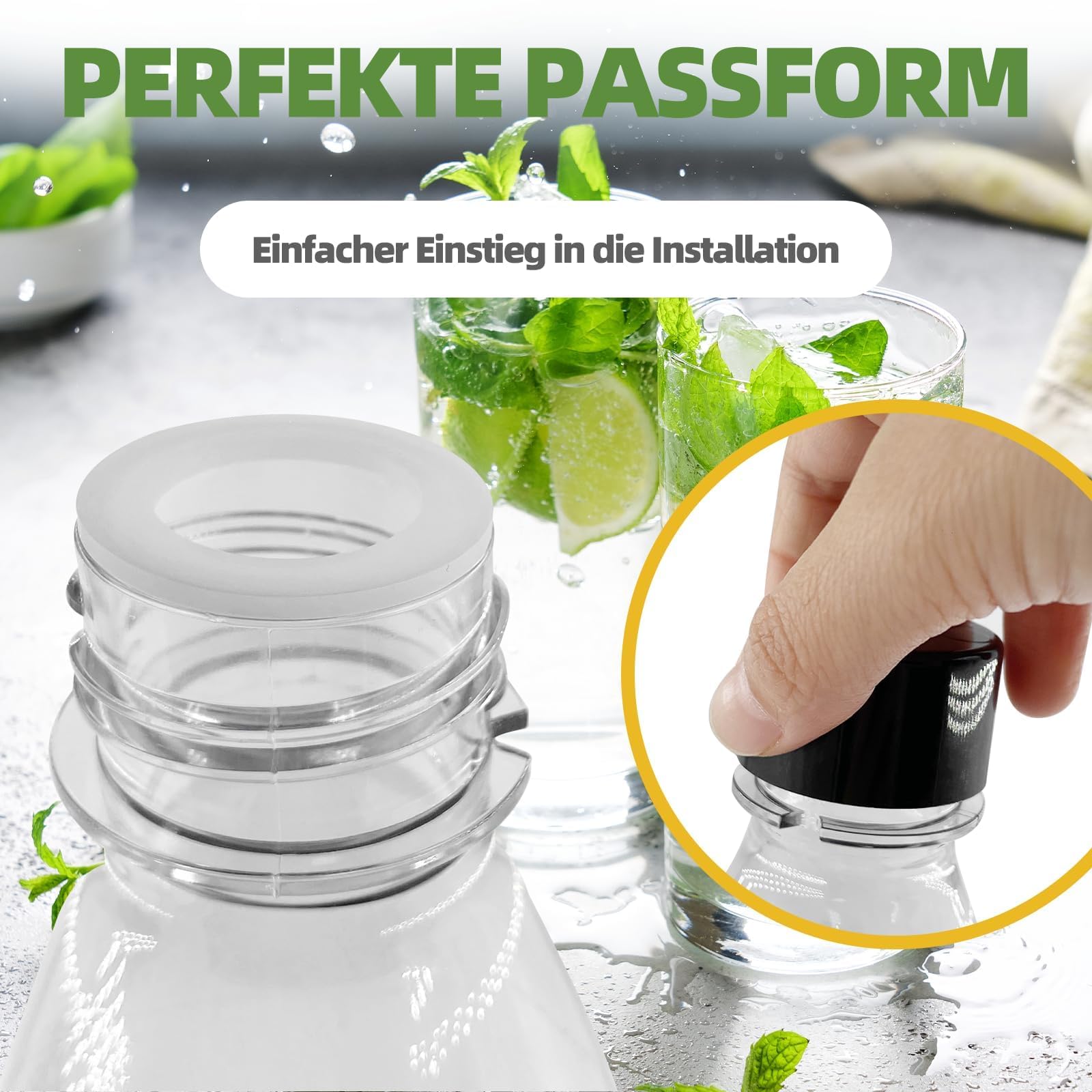 Uszczelka O-Ring Do Butelek PET Kompatybilna Z Sodastream D57 - Zamiennik Dla Uszczelki Pokrywy, Optymalizujący Wydajność Twojego Sprzętu Do Gazowania Wody(10 sztuk)