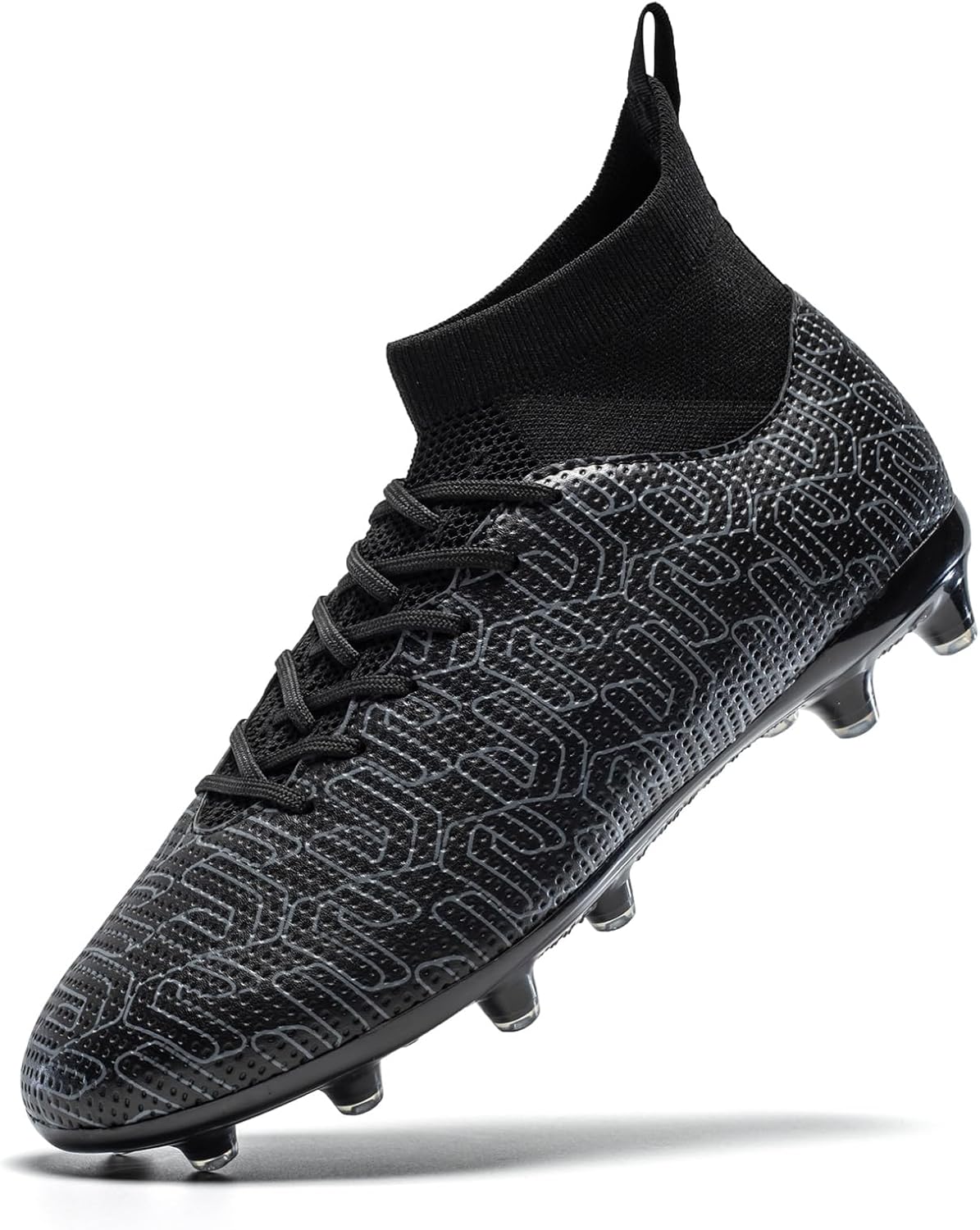 Boys Soccer Cleats Kids Training Football Cleats Girls Youth High-top Soccer Shoes Athletic Outdoor Football Shoes for Little/Big Kid