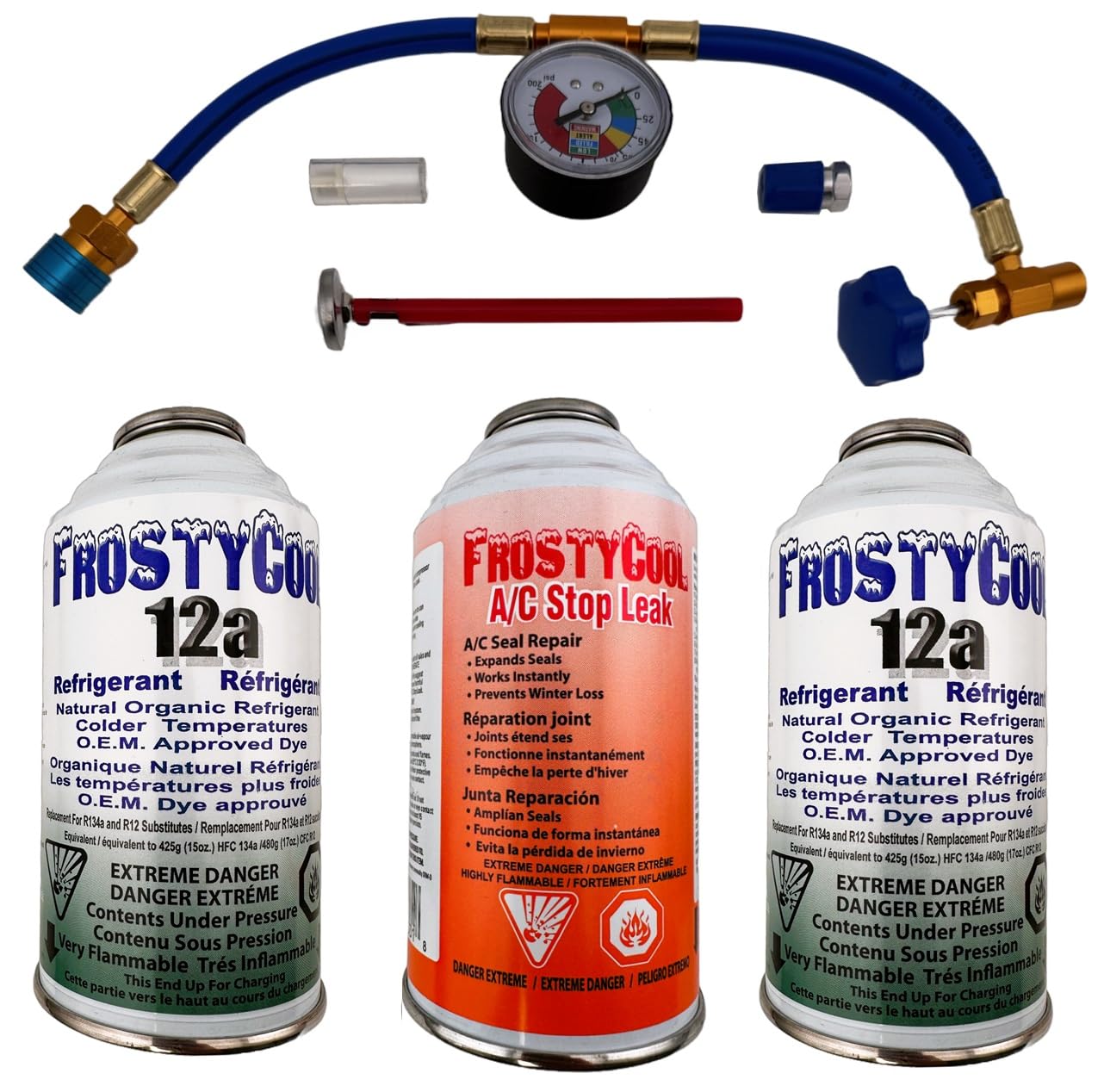 FrostyCool R134a and R12 Replacement A/C Refrigerant Deluxe
