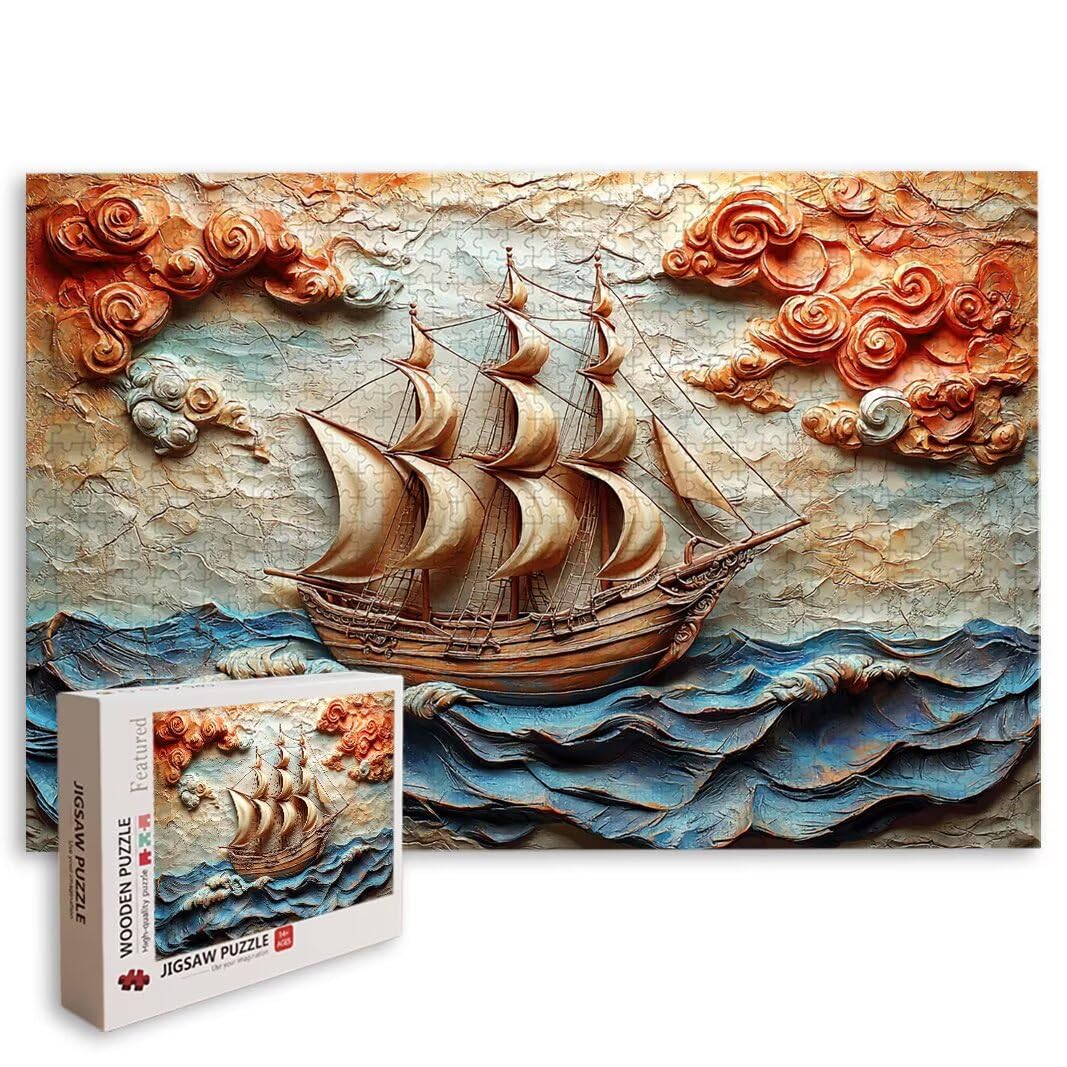Puzzle Barca, Puzzle 2000 Pezzi Adulti per Decor, Regalo Donna/Uomo -8746