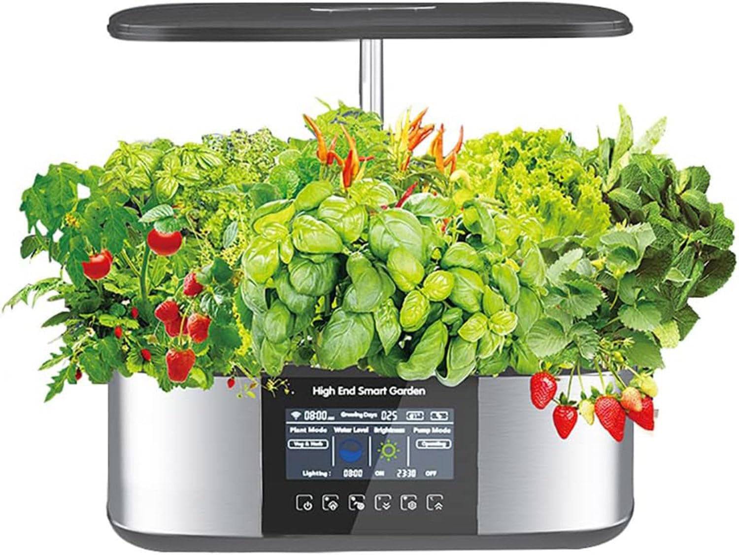 21 Pods Hydroponic Growing System, Hydro Indoor Herb Garden with 7.5L Water Tank,Plants Germination Kit with Pump System, Grow Light for Home Kitchen Gardening