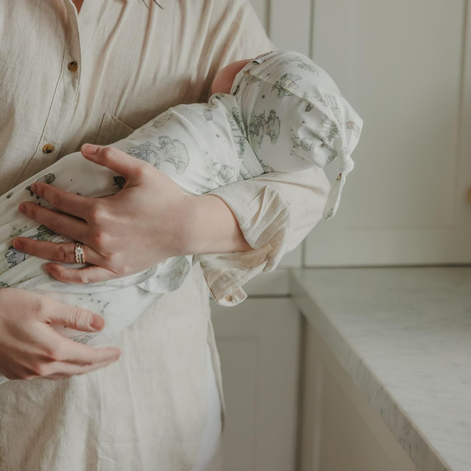 Copper Pearl Large Premium Knit Baby Swaddle Receiving Blanket Hundred Acre Wood