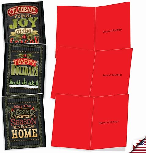 Miniatura 9 de The Best Card Company Paquete variado de 10 tarjetas de felicitación de Navidad con sobres, surtido navideño de humor para hombres y mujeres (10