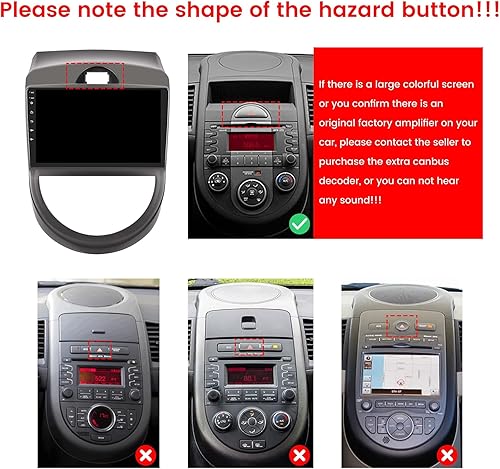 Miniatura 2 de Kunfine Coche Android Navegación Estéreo GPS Radio Reverse Cámara Pantalla 9 "IPS Pantalla Táctil Headunit Tablet Pad Media Player para Kia Soul