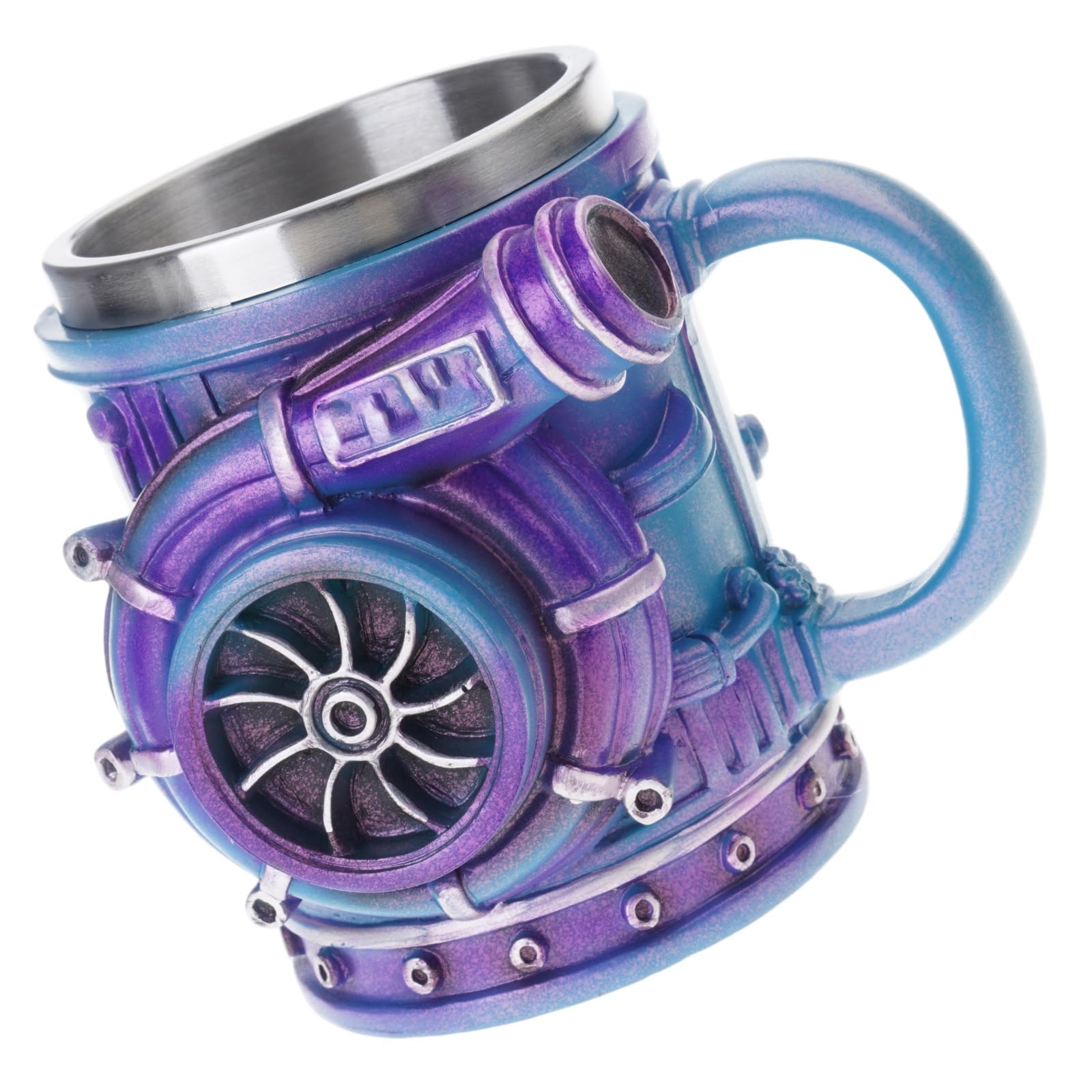 FGDTREE Retro Engine Mug Mechanical Engine Cup Design for Hot Beverages Automotive Decor Creative Turbocharger Mugs