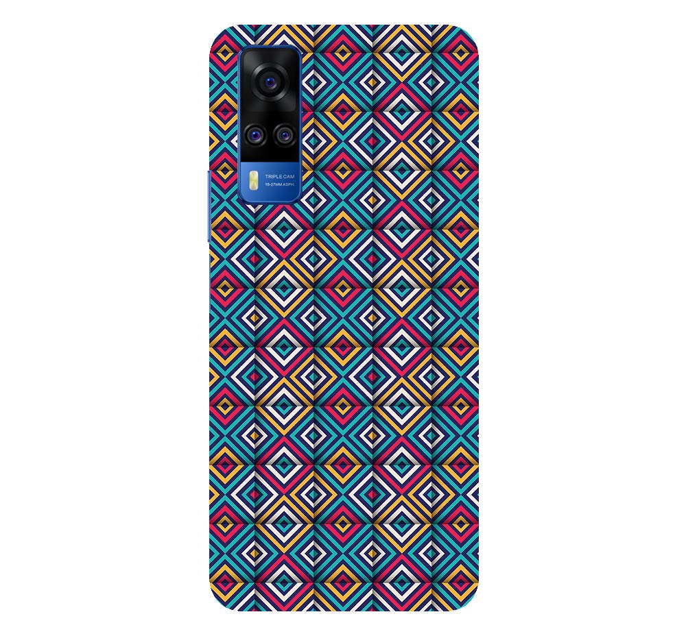 CreativeSoul ''MultiColor Squares Pattern'' Printed Hard Back Case for