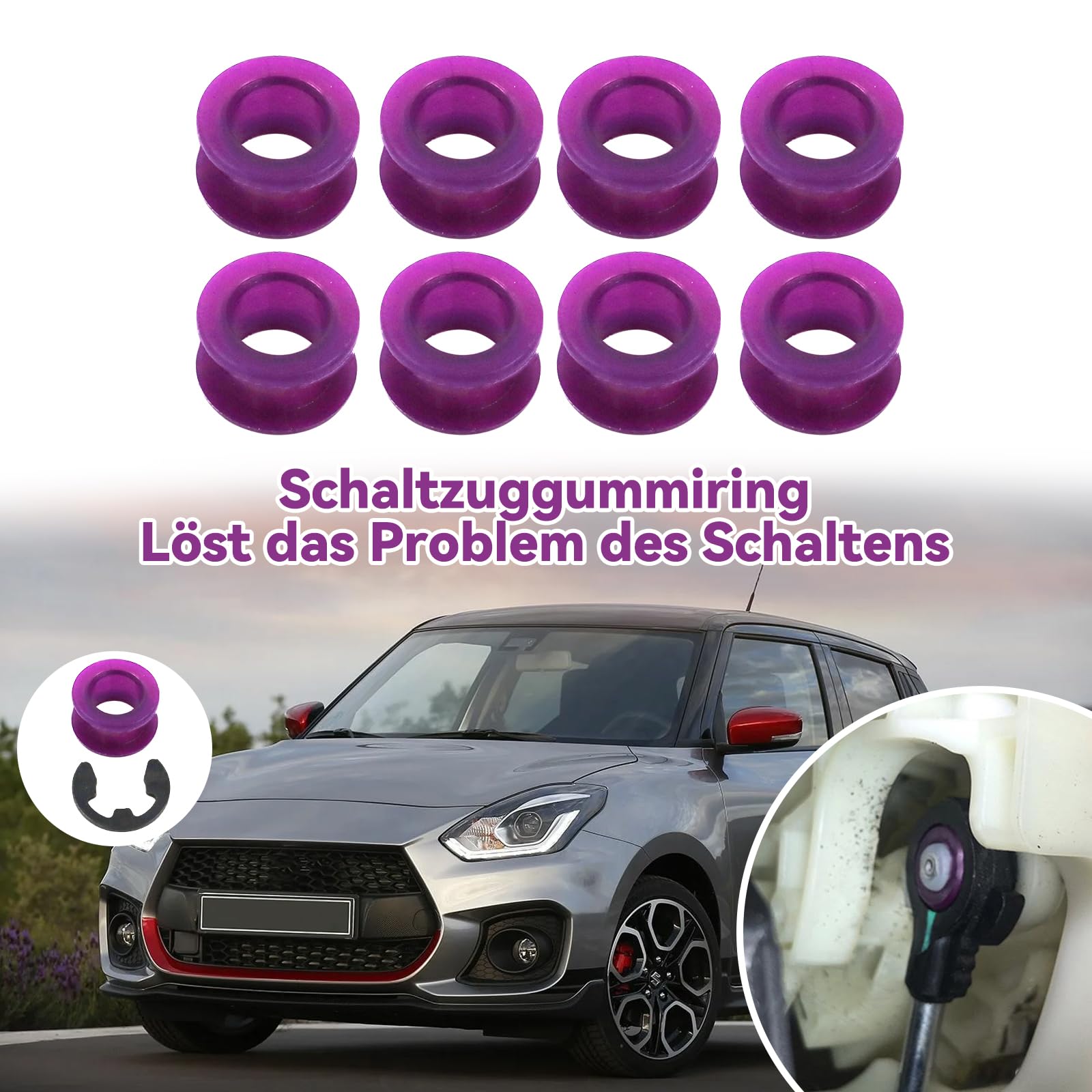 2 x linka gumowa tuleja kablowa do dźwigni zmiany biegów, pasuje do Suzuki SX4 2006-2024 Swift 2010-2024 – część zamienna do manualnej skrzyni biegów