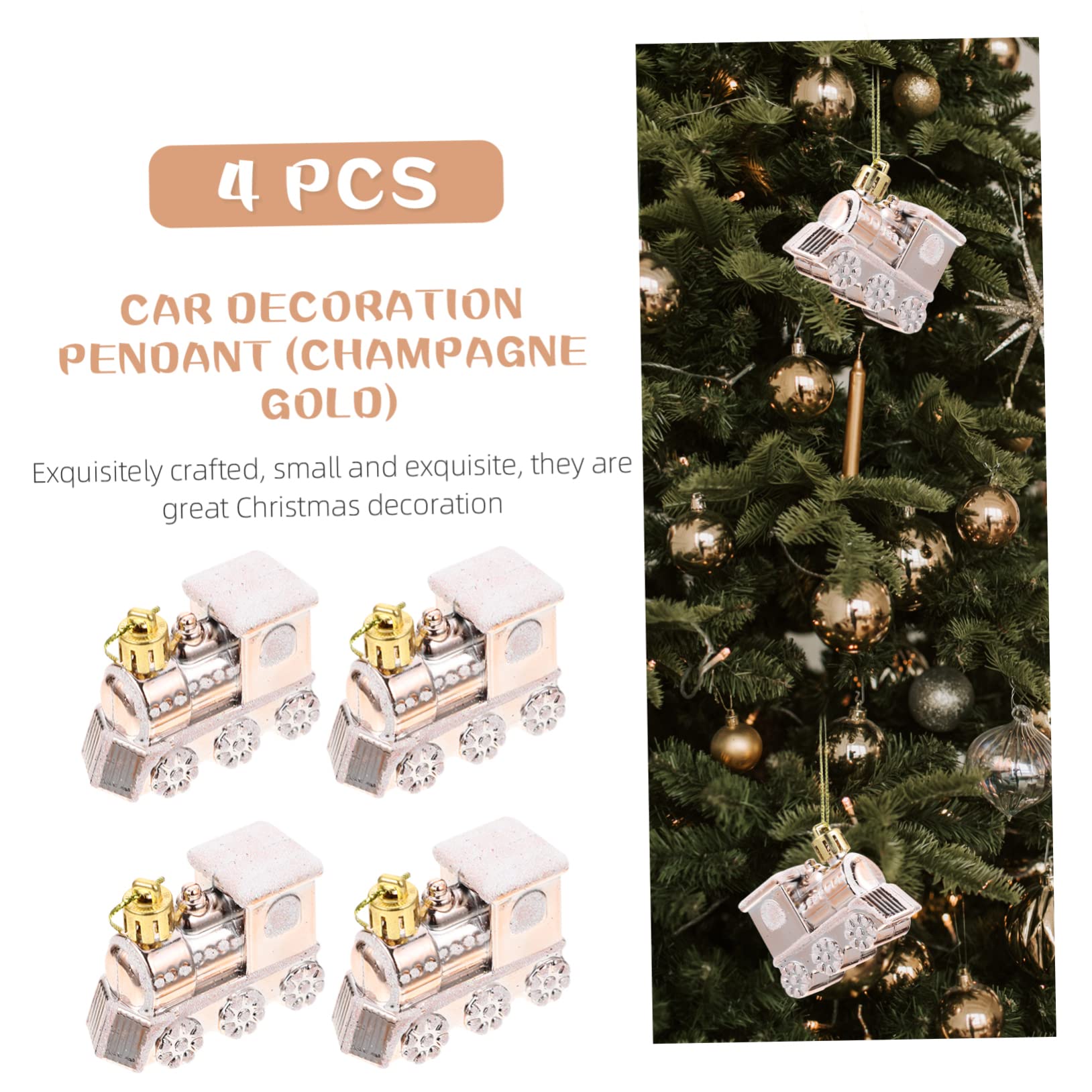 8 Piezas Colgante de Árbol de Navidad Decoraciones para Árboles de Navidad Decoraciones de Trenes de Navidad Decoraciones de Navidad Colgantes Decoración de Chimenea de Navidad Coches Pequeños