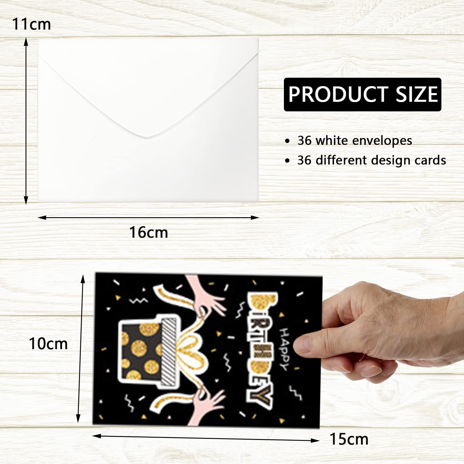 36 Childrens Birthday Cards With Envelopes - 36 Illustrated Designs - 10 X 15 Cm - View #5
