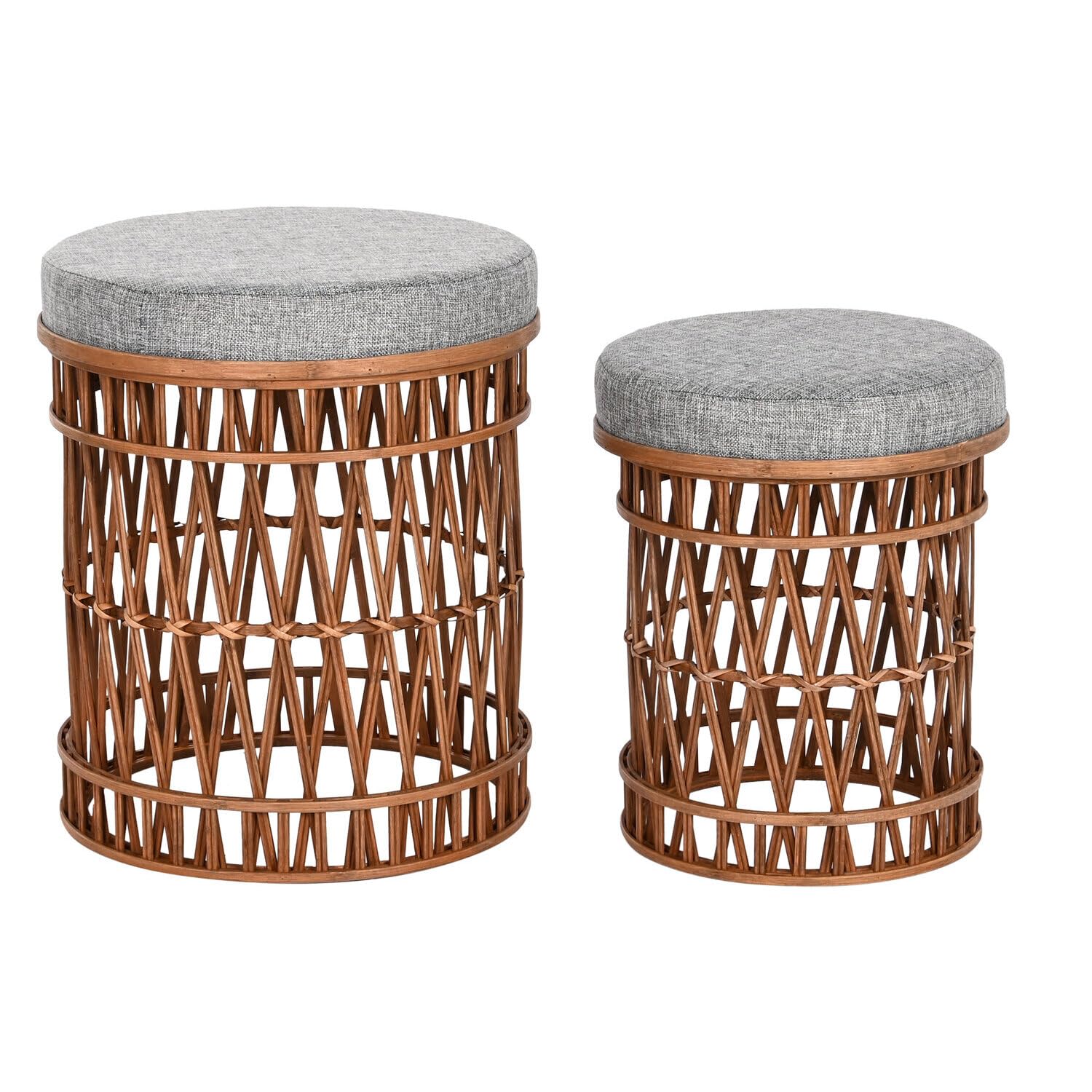 Set de 2 reposes en bambou de qualité supérieure finition marron 40 cm