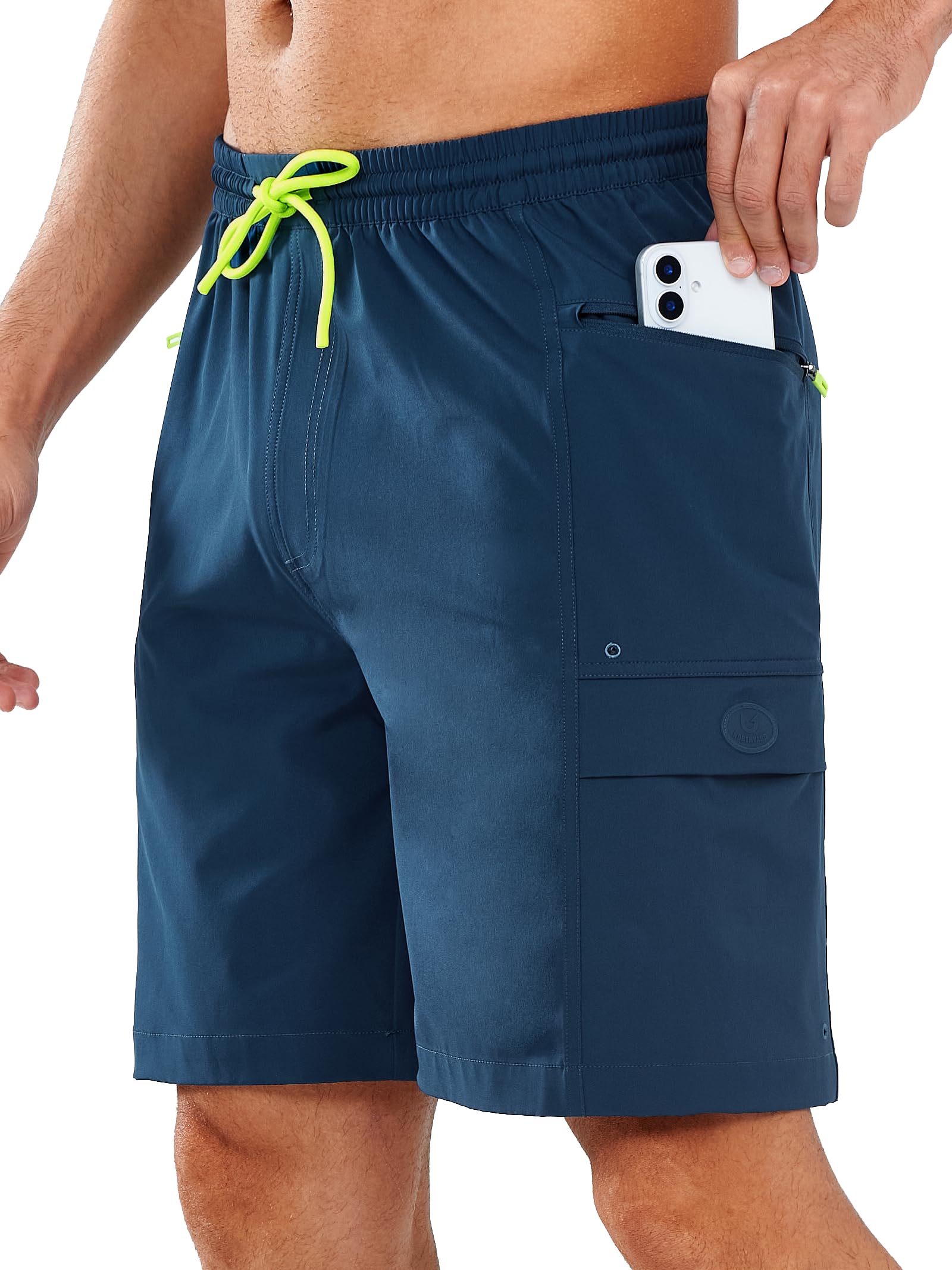 NORTHYARD Mens Swim Trunks Board Shorts 9 Inch Bathing Suit Swimwear Quick Dry Beach Short with Zipper Pocket - No Mesh Liner