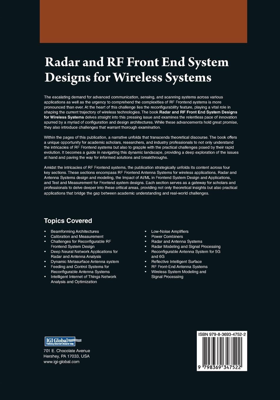 Radar and RF Front End System Designs for Wireless Systems (Advances in Wireless Technologies and Telecommunication)