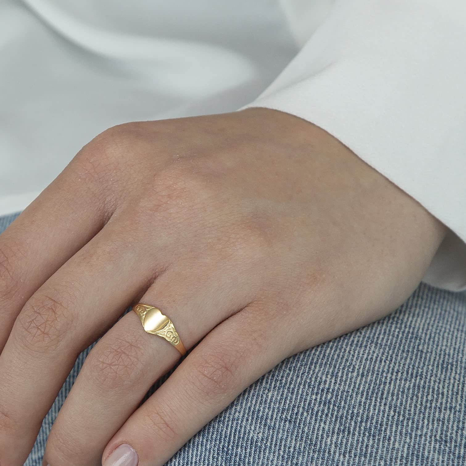 Chevalière Bague Vintage Fille - 9 cts Or 375/1000