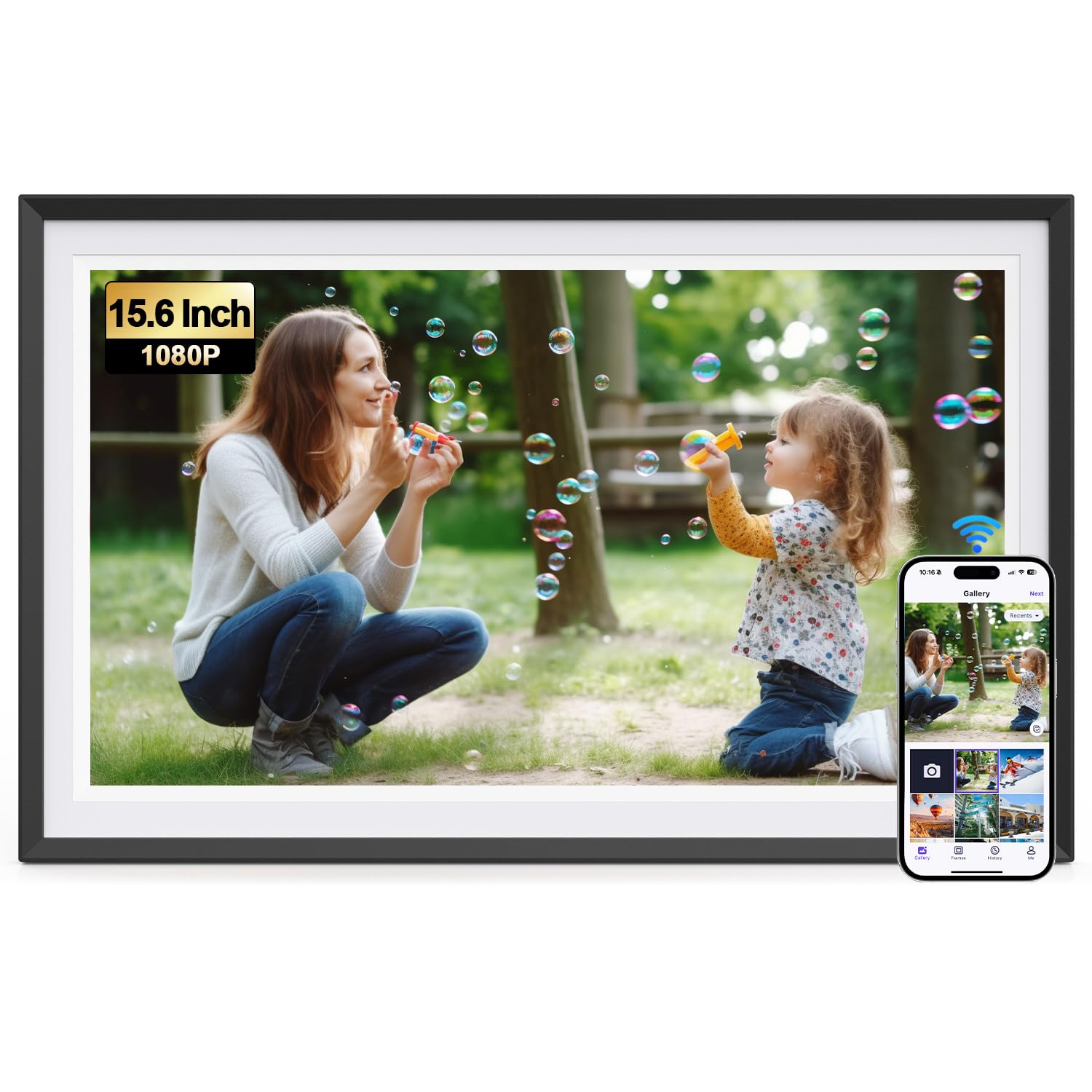40% Off 15.6" WiFi Digital Photo Frame with 32GB Storage