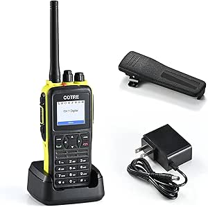 COTRE Radio bidireccional de 4 vatios (430 ~ 470 MHz UHF), radio jamón, Walkie Talkie modo digital/analógico, radioaficionado de mano, pantalla LCD a color de 1.77 pulgadas, impermeable IP65