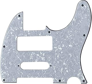 Custom Guitar Pickguard For Fender Tele 8 Hole P90 Strat Pickup Guitar Parts (4 Ply White Pearl)
