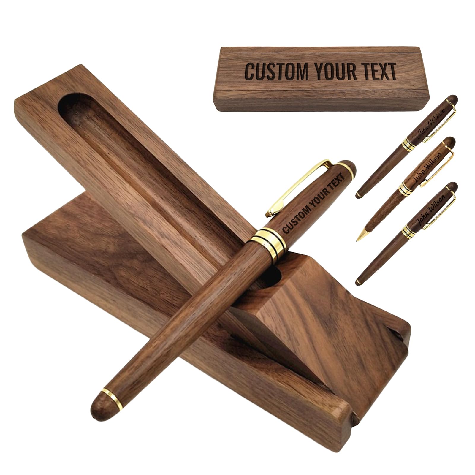 - Personalized Pens Gift Set with Business Pen Case Custom Pens Customized Engraving Pen with Name Personalized Gifts for Men Women Birthday Christmas Graduation Thank You Gifts (Fountain Pen)