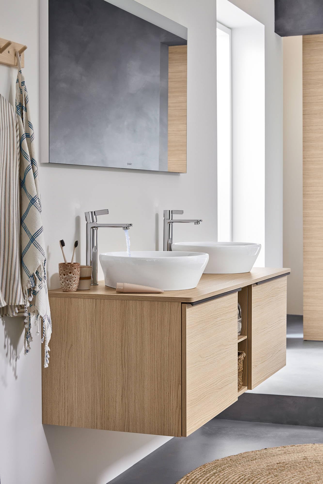Duravit D-Neo vasque à poser, 400x400 mm, sans trou pour robinet, sans trop-plein, blanc brillant, 2371400070
