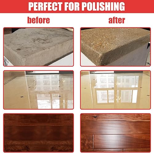 Miniatura 6 de Pulidora húmeda con kit de herramientas de almohadilla de pulido de diamante de 4 pulgadas, velocidades variables, 860 W/110 V, máquina de pulido de