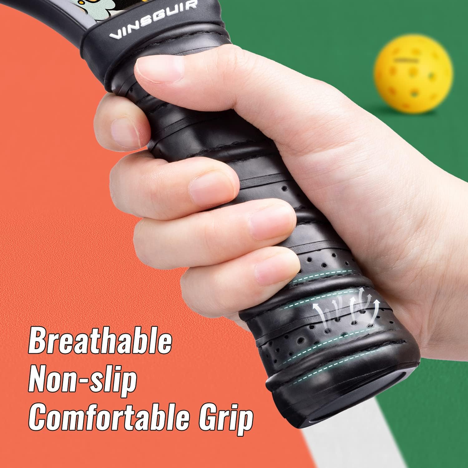 Vinsguir Pickleball Paddles Rackets Set, Graphite Pickleball Paddle Set of 2 Rackets and 4 Pickleballs Balls, Pickleball Paddle Ball Sets, Pickle-Ball Racquet with Portable Bag for Men and Women : Sports & Outdoors