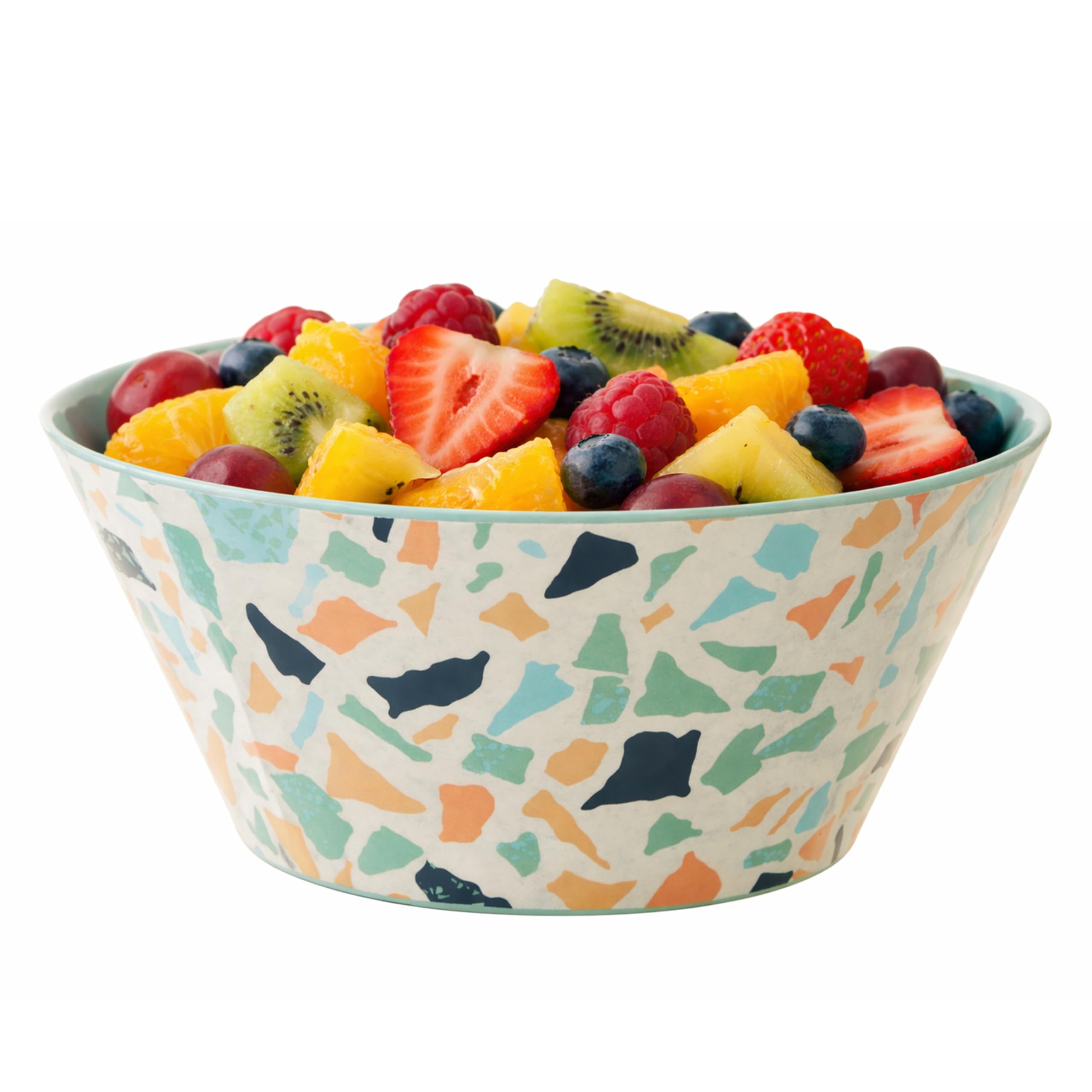 Premier Housewares Assorted Terrazzo Bowl, Durably Constructed Round Bowl, Versatile Patterned Bowl, Sturdy Picnic Bowl