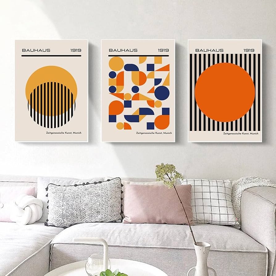 アートポスター 3枚セット 抽象的 幾何学的 ビンテージ ポスター 北欧 アート プリント レトロ キャンバス 絵画 モダン 壁絵 リビングルーム  美的 家の装飾-60x80cm フレームなし