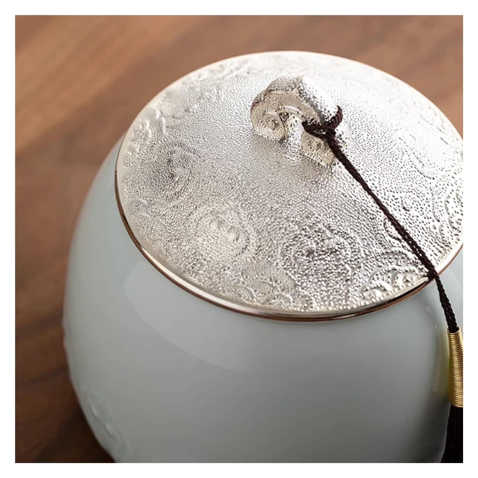Vintage ceramiczny pojemnik na herbatę, słoik do przechowywania w kuchni, porcelanowy stylu chińskim
