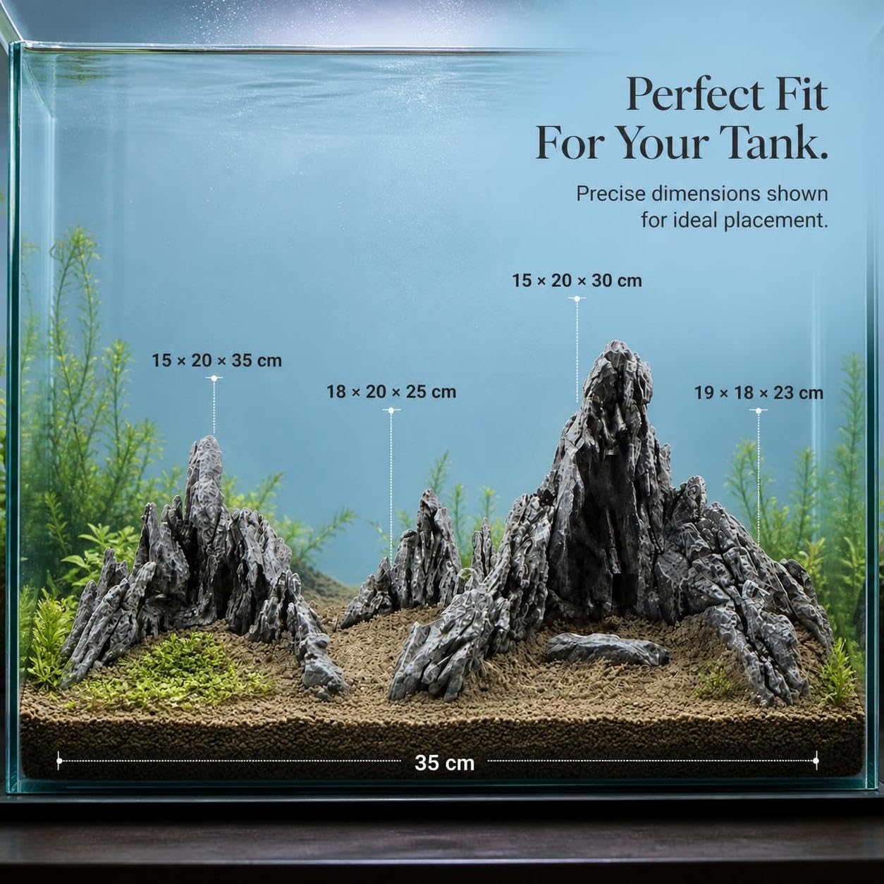Aquariumration Stein, Aquascaping, 306·Für 30-40cm Becken, ohne Sand