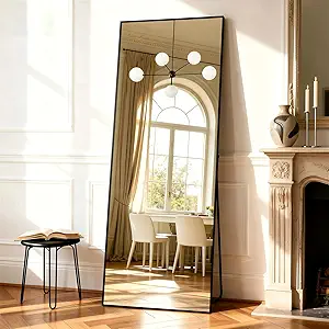 Simple Deluxe 71x26 Full Length Mirror, Black