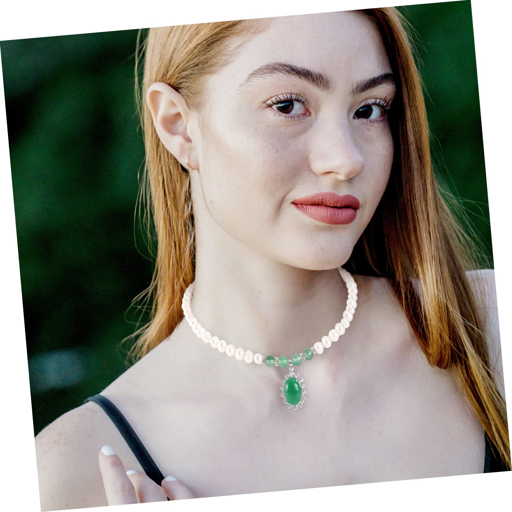 1set Collana Di Perle Naturali Di Con Pendente Elegante Per La Festa Della Mamma Accessorio Chic Per Occasioni Speciali e Uso Quotidiano Include Scatola e Certificato