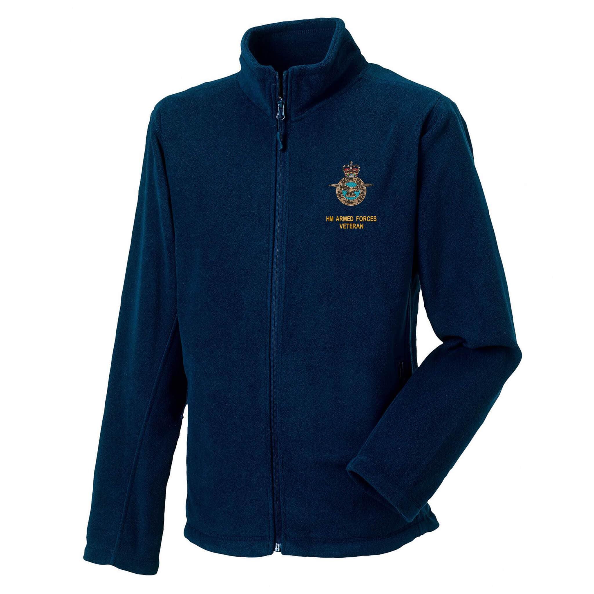 The Military Store Men's Navy Raf Veteran Embroidered Fleece, Large