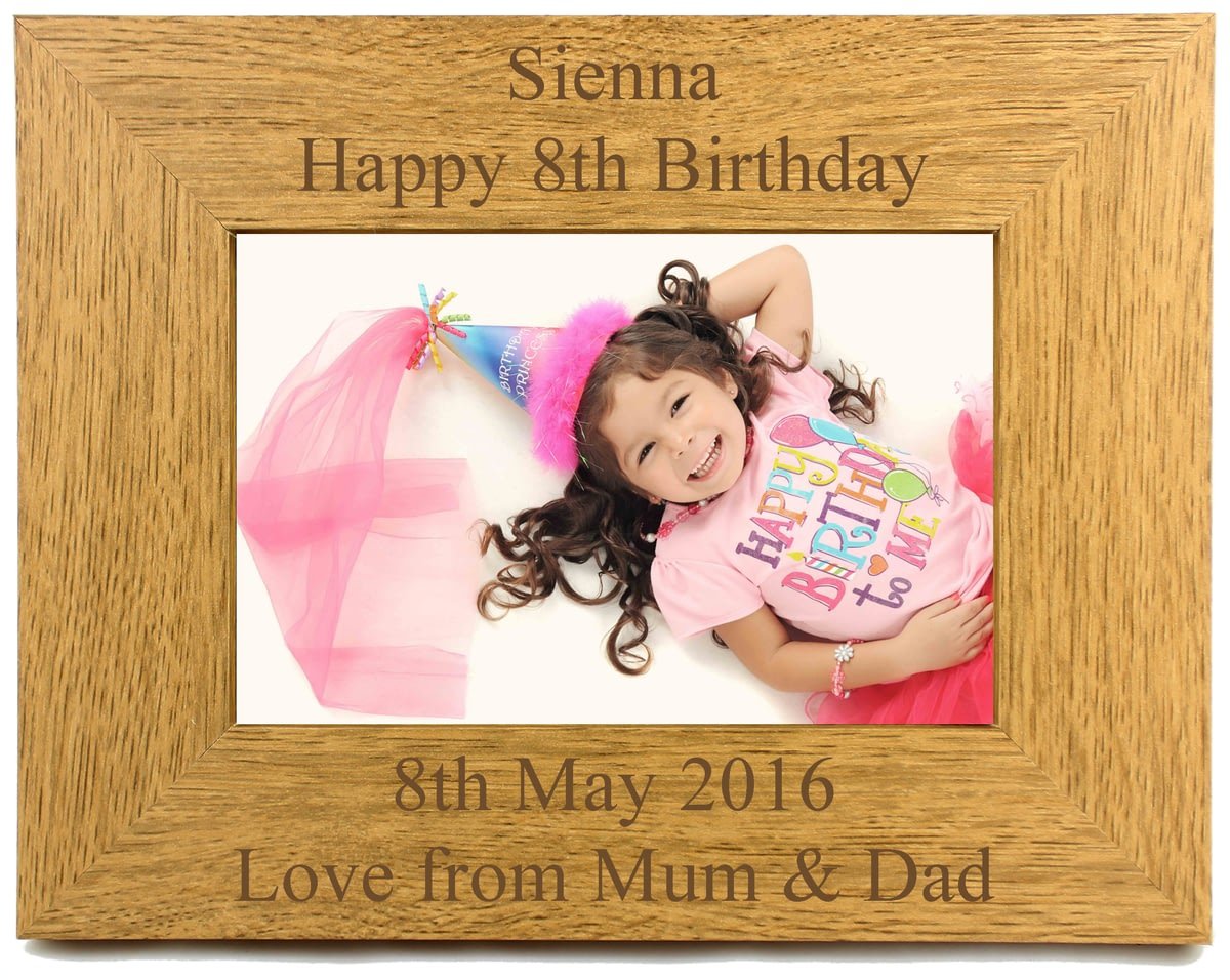 Personalised 6x4 Landscape Wooden Photo Frame
