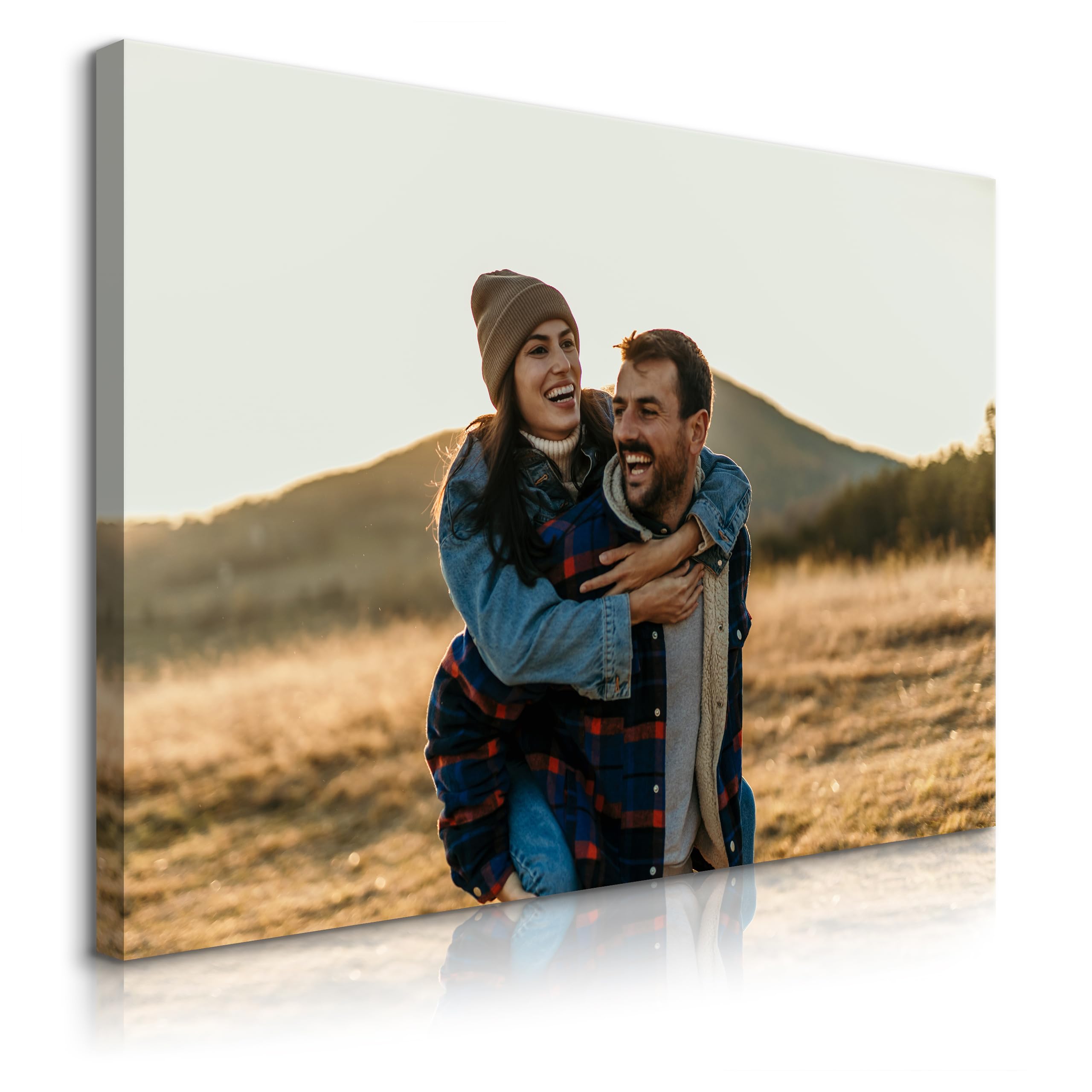 Muralo Personalisierte Leinwand mit eigenem Bild, Wandbild - 120x80 cm | Foto-Leinwandbild, hochauflösender Druck, lebendige Farben - ideal für Wohnzimmer und Schlafzimmer, Ein Geschenk fürs Leben