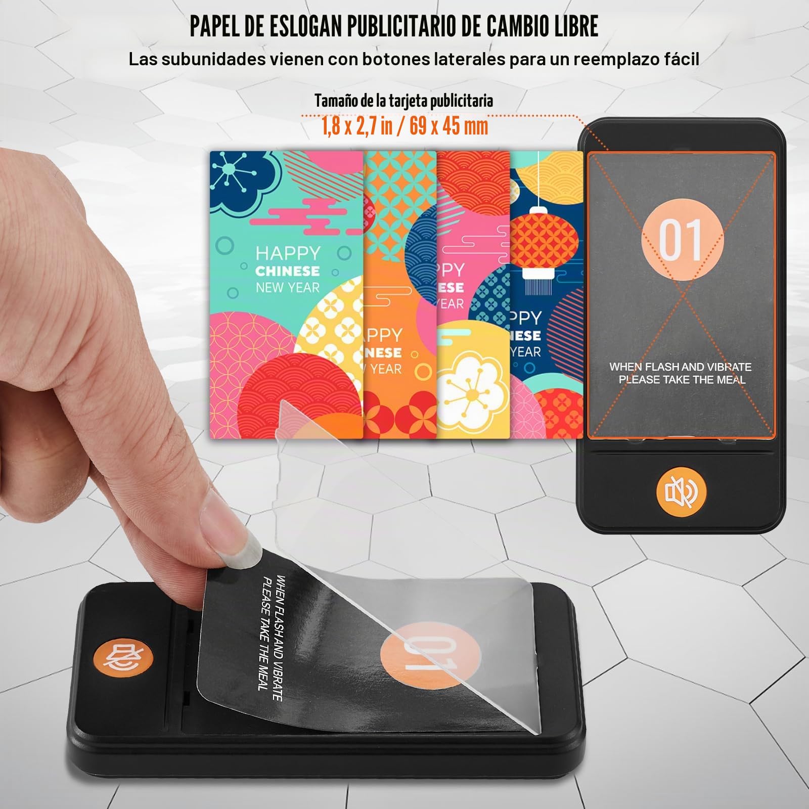VEVOR Sistema de Buscapersonas Inalámbrico para Restaurantes Largo Alcance de 400 m Buscapersonas para Hacer Colas con Vibración y Parpadeo 24 Zumbadores para Restaurantes, Cafeterías, Tiendas