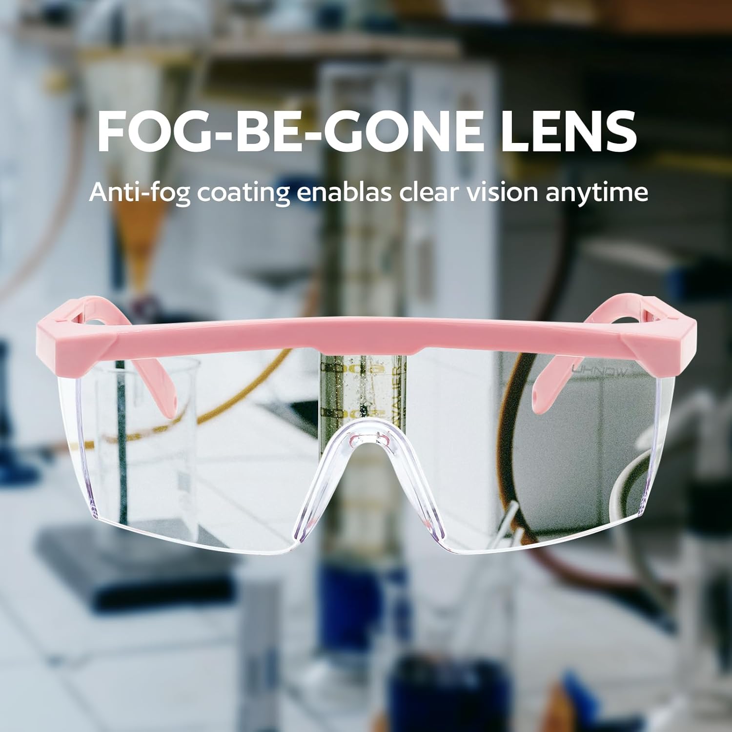 UKNOW Safety Glasses 2 Pack - Anti Fog Safety Goggles ANSI Z87.1 - Adjustable Protective Eyewear - Clear Lens Lab Goggles - Image 3