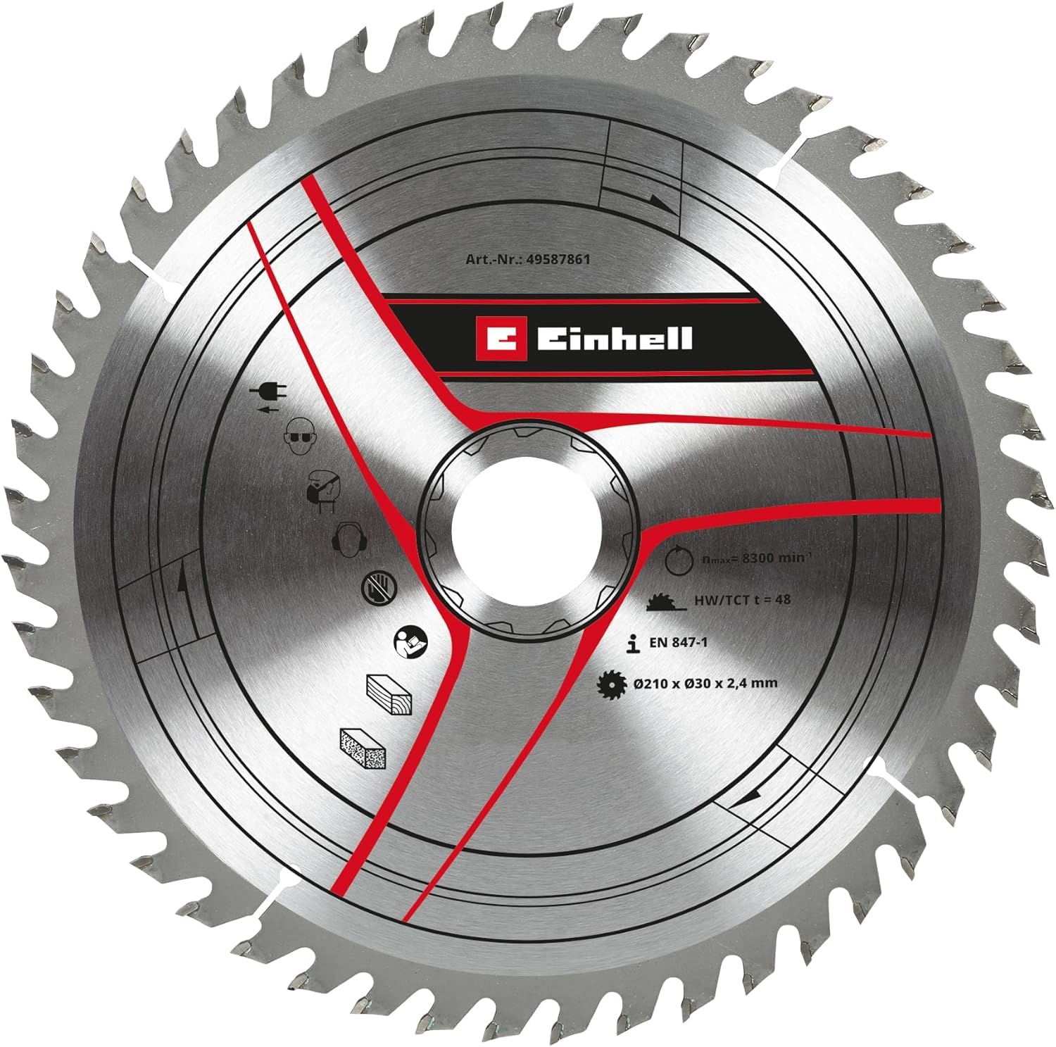Einhell TCT Circular Saw Blade 210mm 48T 30mm