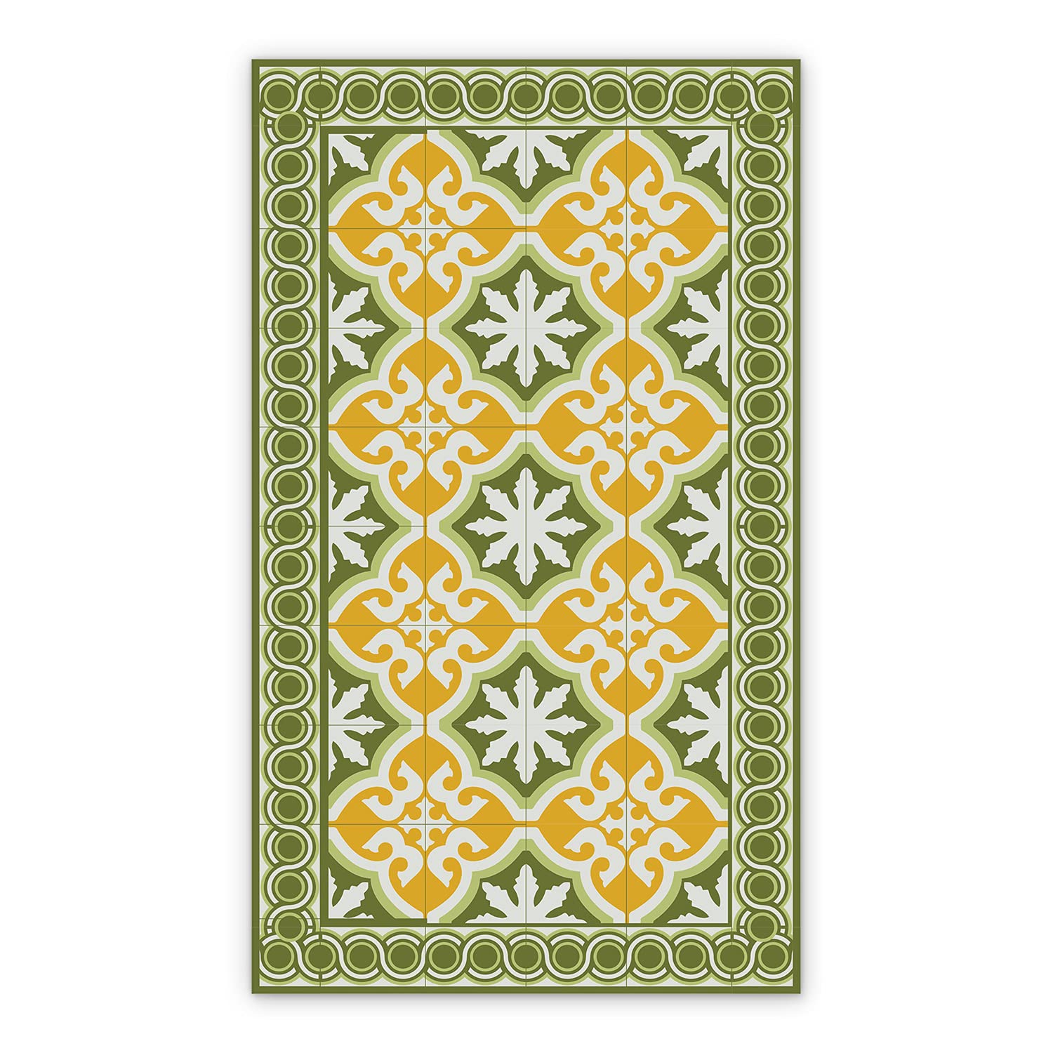 Tapis en vinyle de cuisine 90x135cm lavable et antidérapant en PVC