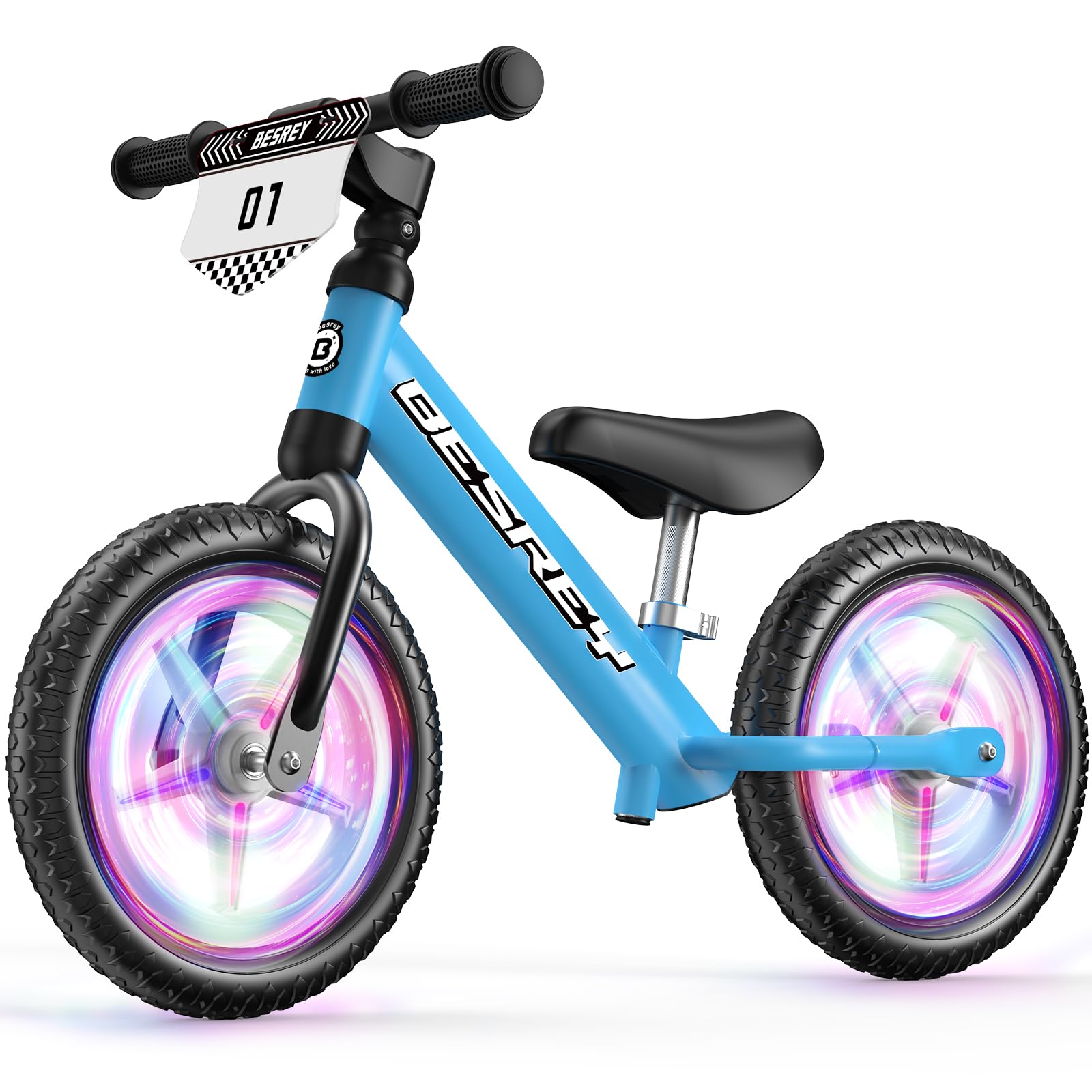 besrey Toddler Balance Bike Light Blue