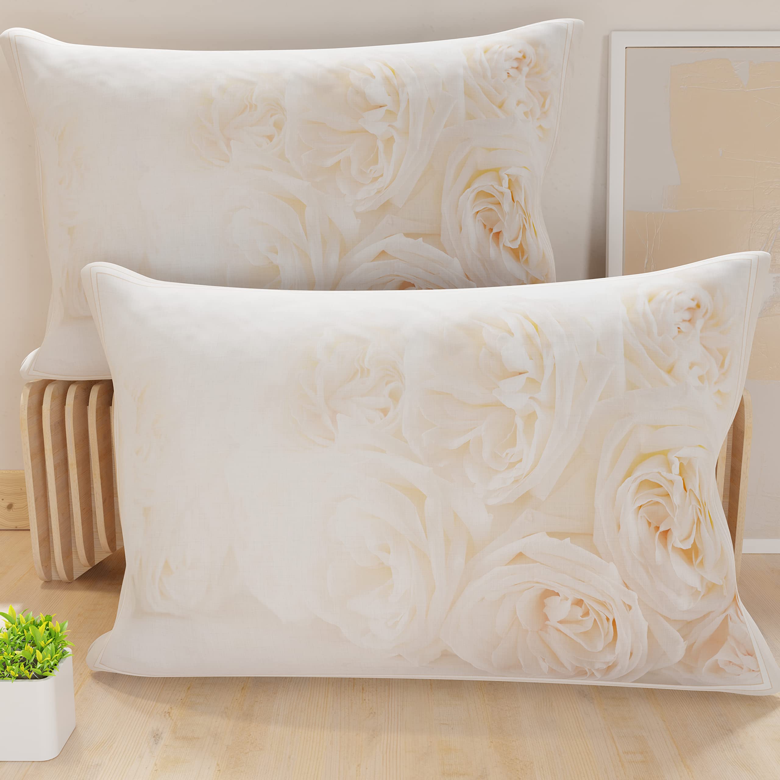 PETTI Artigiani Italiani, Bed Pillowcases, Pair of Pillowcases 50 x 80 cm, Pillow Case, Hypoallergenic Microfibre Pillowcases