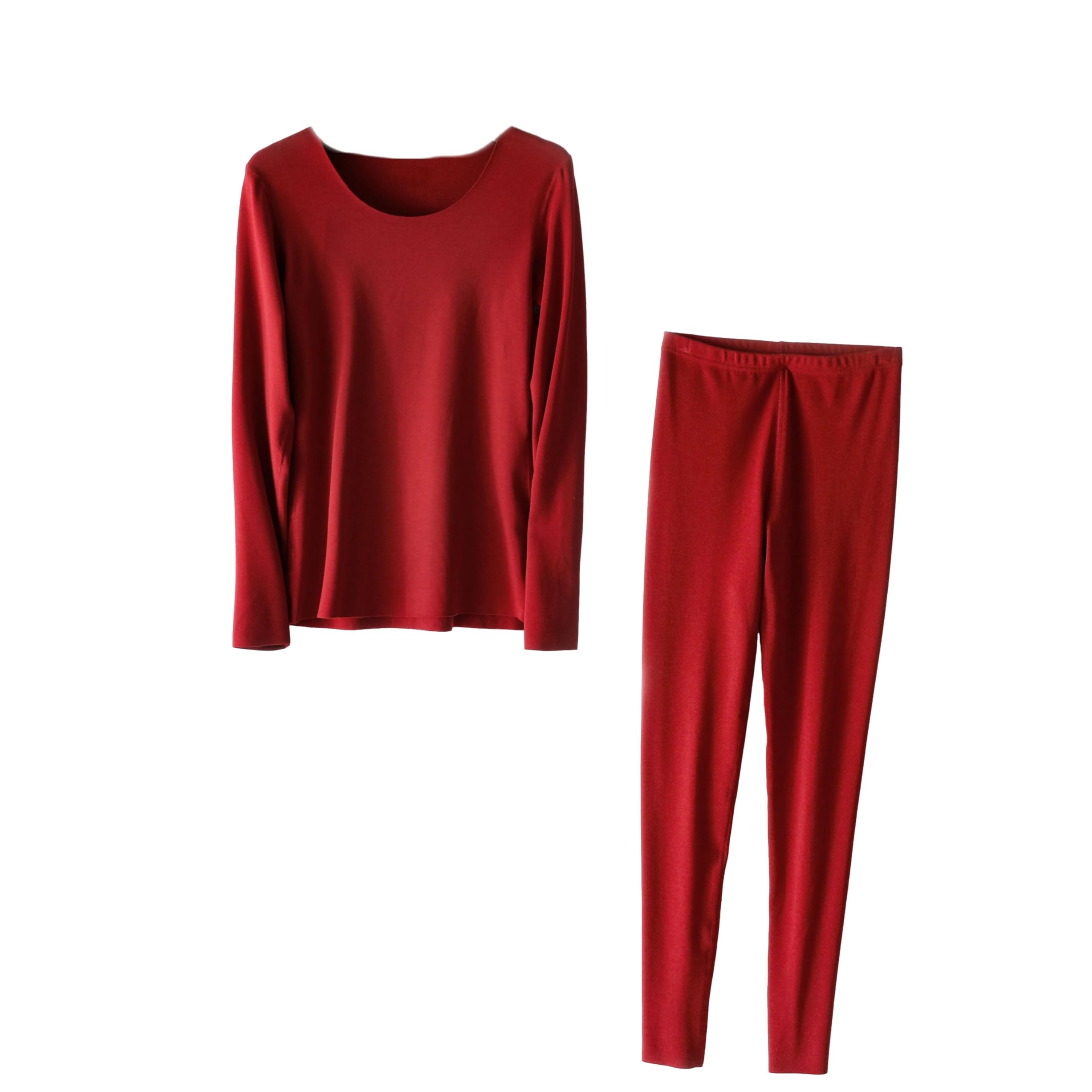 OFFSUM Ropa Interior Térmica Mujer - Pantalones Largos De Terciopelo Grueso para Mujer, Traje De 2 Uds., Ropa Interior Cálida De Talla Grande, M-5Xl, Tops + Pantalones, Lencería, Ropa De Descans